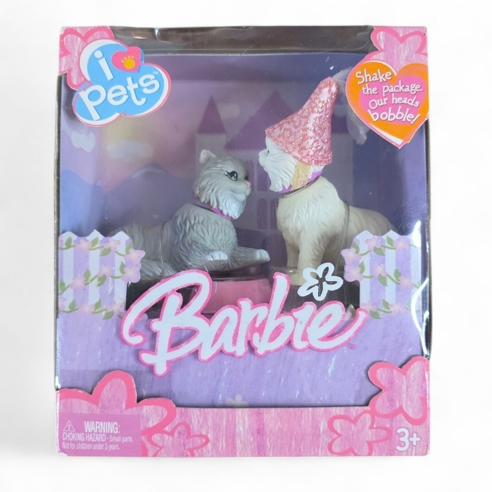 Barbie I ♥ Pets "From Purr-sia With Love" Bobblehead Toy Set - Vtg 2005 Mattel
